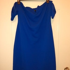 Ashley Stewart off the shoulder royal blue dress (plus size 18/20)